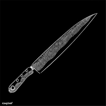 Vintage illustration of a kitchen knife | Free stock vector - 324636