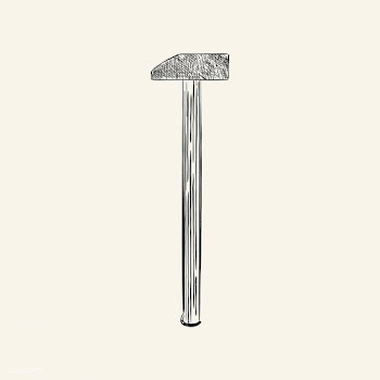 Vintage illustration of a machinist hammer | Free stock vector - 324776