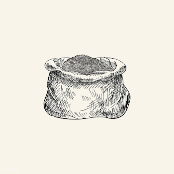 Vintage illustration of a sack of coffee bean.. | Free stock vector - 324526