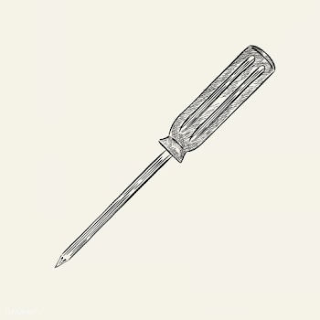 Vintage illustration of a screwdriver | Free stock vector - 324767