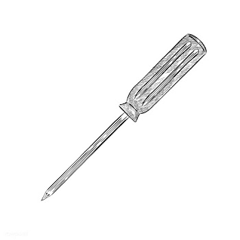 Vintage illustration of a screwdriver | Free stock vector - 324774