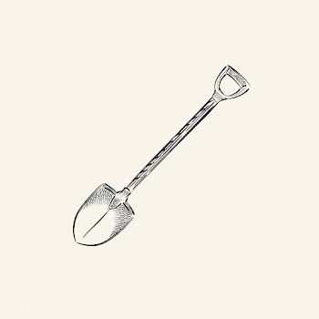 Vintage illustration of a shovel | Free stock vector - 324639
