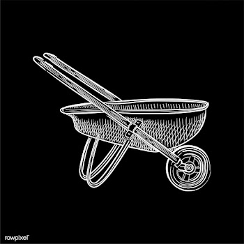 Vintage illustration of a wheelbarrow | Free stock vector - 324553