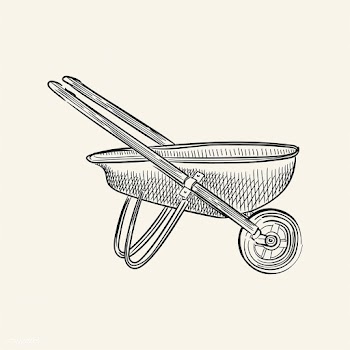 Vintage illustration of a wheelbarrow | Free stock vector - 324599