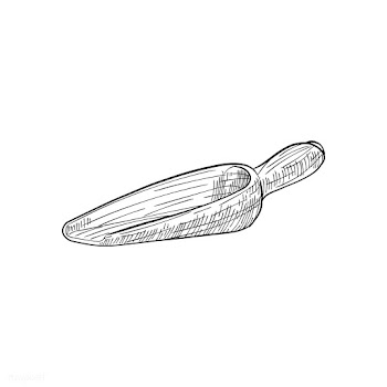 Vintage illustration of a wooden scoop | Free stock vector - 324466