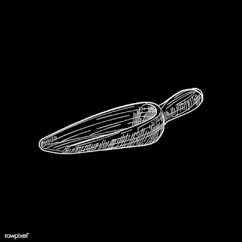 Vintage illustration of a wooden scoop | Free stock vector - 324477