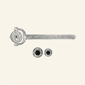 Vintage illustration of a wrench | Free stock vector - 324750
