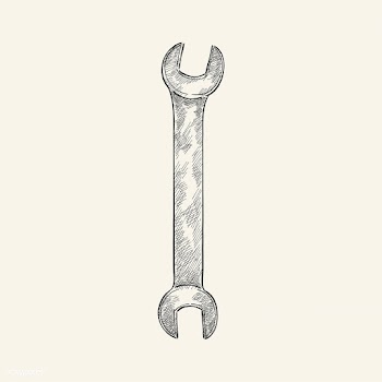 Vintage illustration of a wrench | Free stock vector - 324757