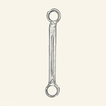 Vintage illustration of a wrench | Free stock vector - 324787