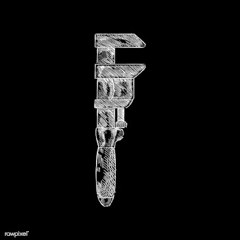 Vintage illustration of an f clamp | Free stock vector - 324760