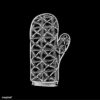 Vintage illustration of an oven mitten | Free stock vector - 324584