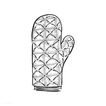 Vintage illustration of an oven mitten | Free stock vector - 324701