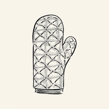 Vintage illustration of an oven mitten | Free stock vector - 324702