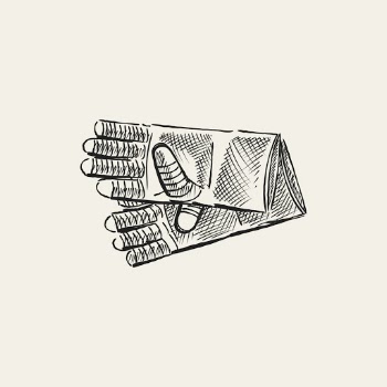 Vintage illustration of gardening gloves