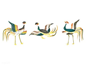 Vintage Illustration of Japanese cranes compi.. | Free stock vector - 525478