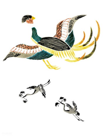 Vintage Illustration of Japanese rooster | Free stock vector - 525455