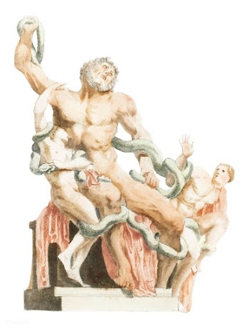 Vintage illustration of Laoco&ouml;n and his .. | Free stock vector - 515217