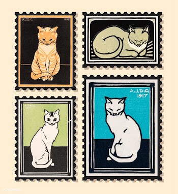 Vintage Illustration of Set of stamps with ca.. | Free stock vector - 466918