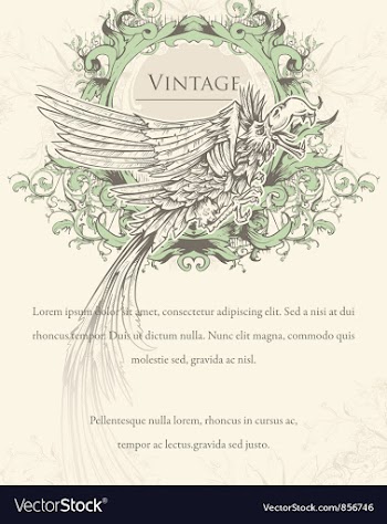 Vintage ilustration with crow vector image