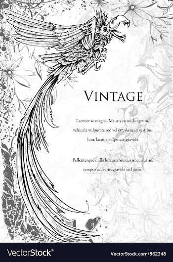 Vintage ilustration with crow vector image