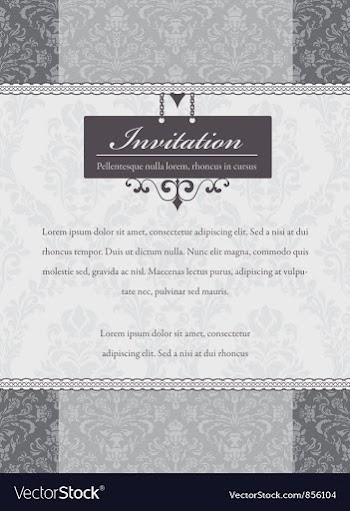 Vintage invitation vector image