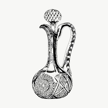 Vintage jug drawing, illustration vector. | Free Vector - rawpixel