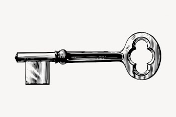 Vintage key clipart, antique object | Free Vector Illustration - rawpixel
