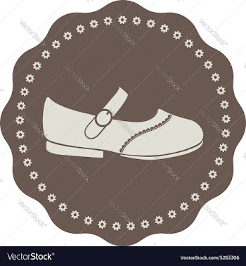Vintage kids shoe label vector image