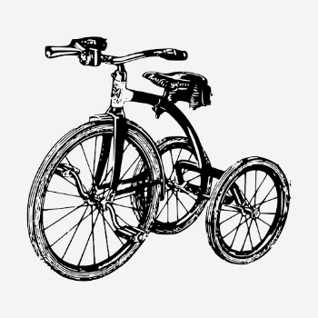 Vintage kids tricycle hand drawn | Free Photo - rawpixel