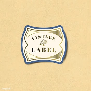 Vintage label sticker decorated with roses | Free stock vector - 542851