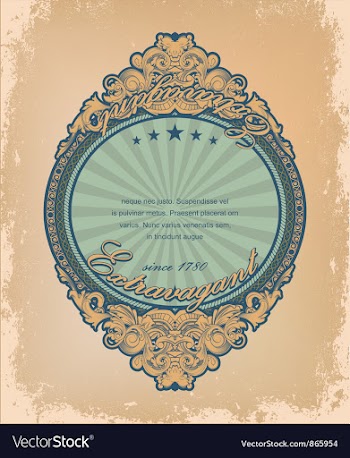 Vintage label with grunge background vector image