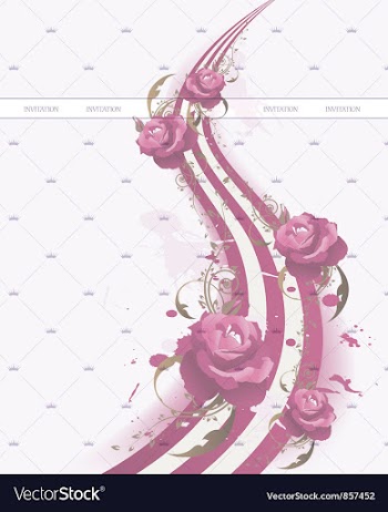 Vintage label with roses vector image
