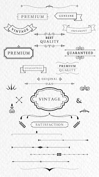 Vintage labels and banners | Free stock vector - 598908