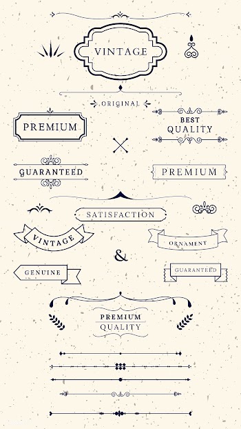 Vintage labels and banners | Free stock vector - 598914