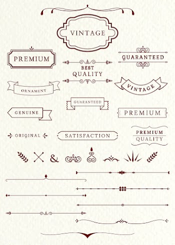 Vintage labels and banners | Free stock vector - 598921