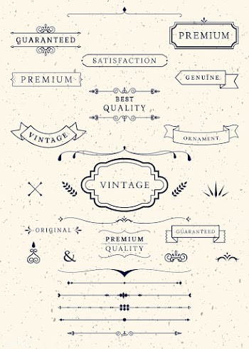 Vintage labels and banners | Free stock vector - 598923