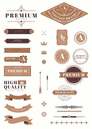 Vintage labels and banners | Free stock vector - 637059