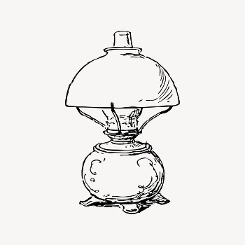 Vintage lamp clipart, drawing illustration | Free Vector Illustration - rawpixel