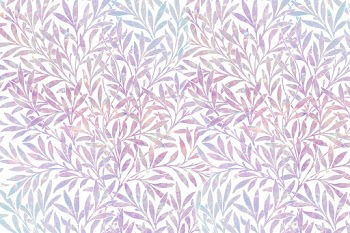 Vintage leaf holographic vector pattern remix from artwork by William Morris
