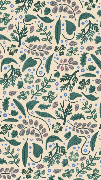 Vintage leaf pattern mobile wallpaper, | Free Photo Illustration - rawpixel