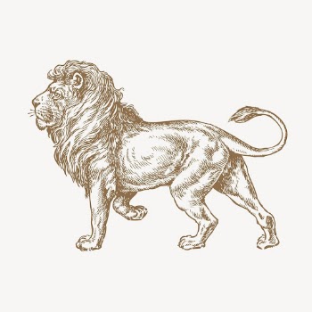 Vintage lion collage element, animal | Free Vector Illustration - rawpixel