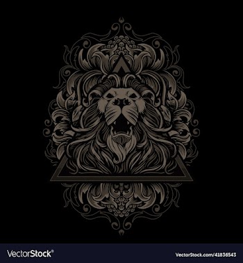 vintage lion head