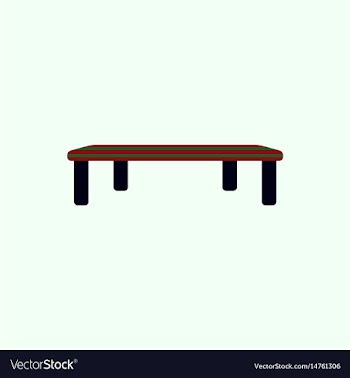 Vintage locker room bench vector image