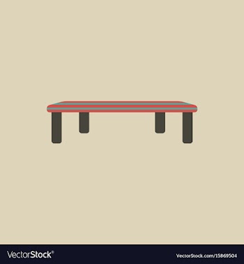 Vintage locker room bench vector image
