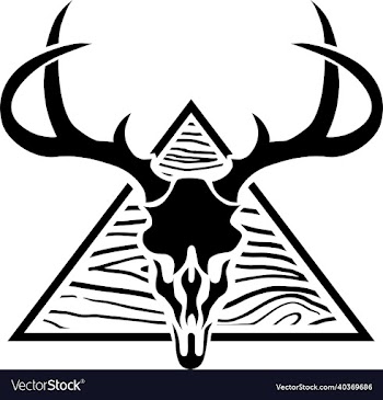 vintage logo deer hunt isolated