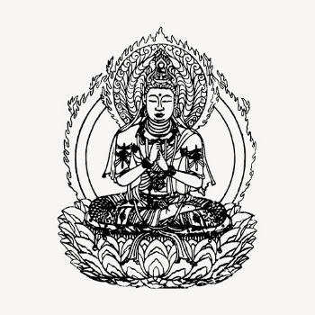 Vintage lotus Buddha, religious illustration | Free Vector Illustration - rawpixel