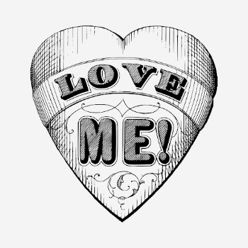 Vintage love me heart badge | Free Photo - rawpixel