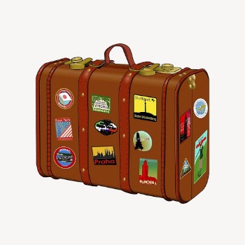 Vintage luggage clipart, travel illustration. | Free Photo - rawpixel
