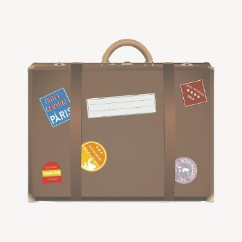Vintage luggage collage element, travel | Free PSD - rawpixel