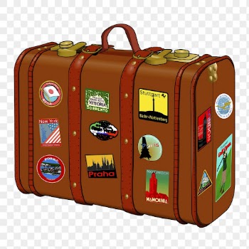 Vintage luggage png sticker, travel | Free PNG - rawpixel